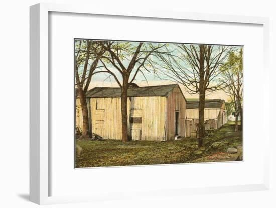 Rebel Prison, Elmira, New York-null-Framed Art Print