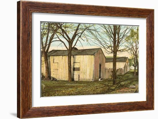 Rebel Prison, Elmira, New York-null-Framed Art Print