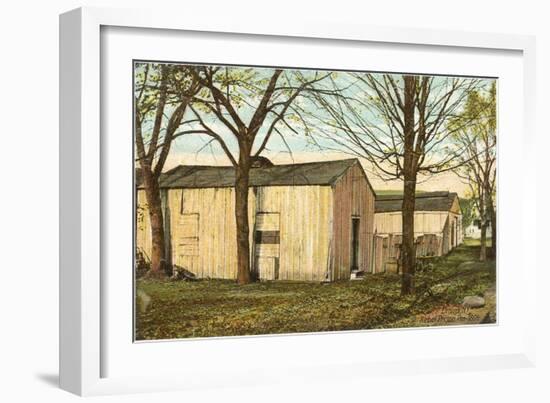 Rebel Prison, Elmira, New York-null-Framed Art Print