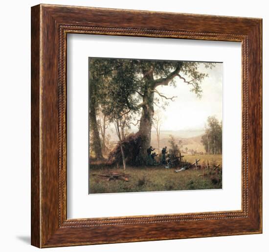 Rebellion, Picketline in Virginia-Albert Bierstadt-Framed Premium Giclee Print