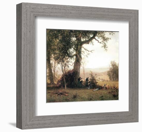 Rebellion, Picketline in Virginia-Albert Bierstadt-Framed Premium Giclee Print