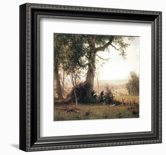 Rebellion, Picketline in Virginia-Albert Bierstadt-Framed Premium Giclee Print