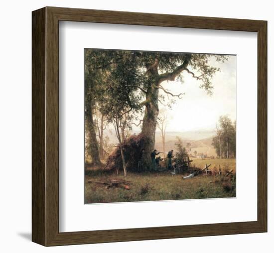 Rebellion, Picketline in Virginia-Albert Bierstadt-Framed Premium Giclee Print