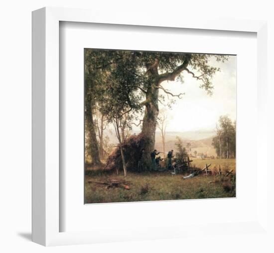 Rebellion, Picketline in Virginia-Albert Bierstadt-Framed Premium Giclee Print