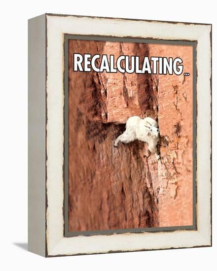 Recalculating-Noble Works-Framed Stretched Canvas