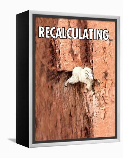 Recalculating-Noble Works-Framed Stretched Canvas