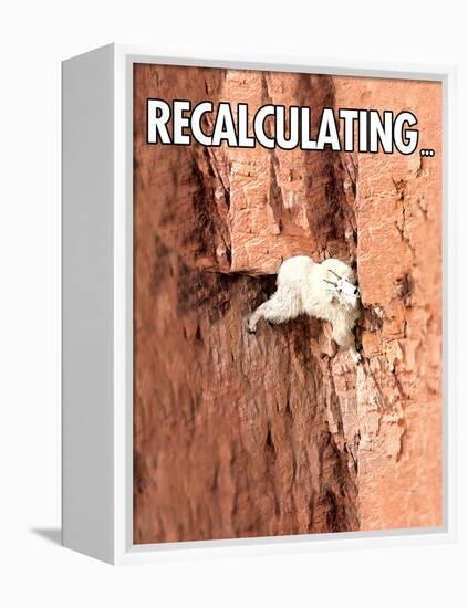 Recalculating-Noble Works-Framed Stretched Canvas