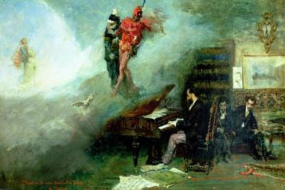 'Recalling the Faust Fantasy, 1866' Giclee Print - Mariano Fortuny y Marsal  | Art.com