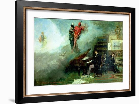 Recalling the Faust Fantasy, 1866-Mariano Fortuny y Marsal-Framed Giclee Print