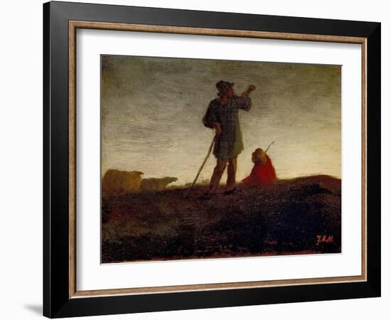 Recalling the Flock, 1866-72-Jean-Francois Millet-Framed Giclee Print
