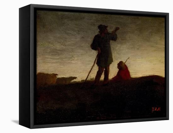 Recalling the Flock, C.1870-Jean-François Millet-Framed Premier Image Canvas