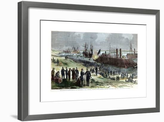 Recapture of Baton Rouge, Louisiana, American Civil War, December 1862-FH Schell-Framed Giclee Print