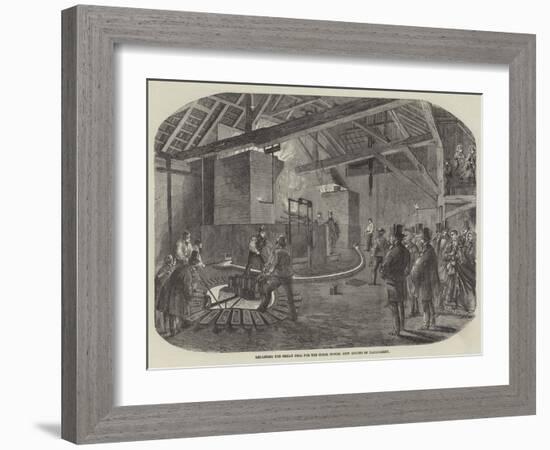 Recasting the Great Bell for the Clock Tower, New Houses of Parliament-null-Framed Giclee Print