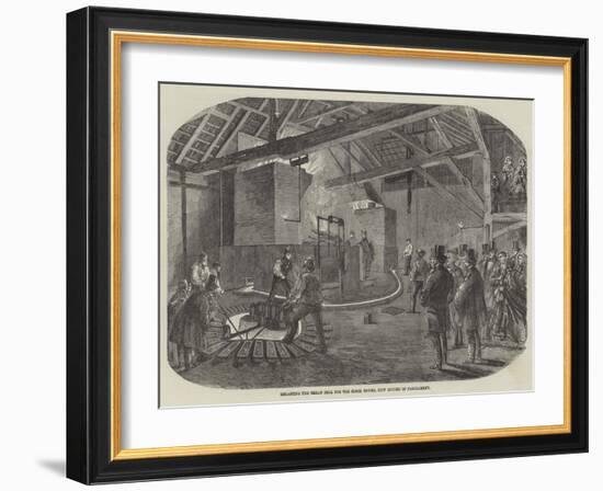 Recasting the Great Bell for the Clock Tower, New Houses of Parliament-null-Framed Giclee Print