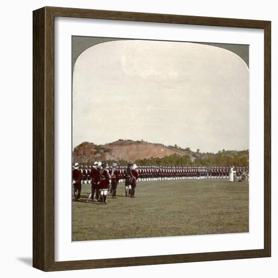 Receiving the Colours Inside the Square, India, 1900s-Underwood & Underwood-Framed Giclee Print