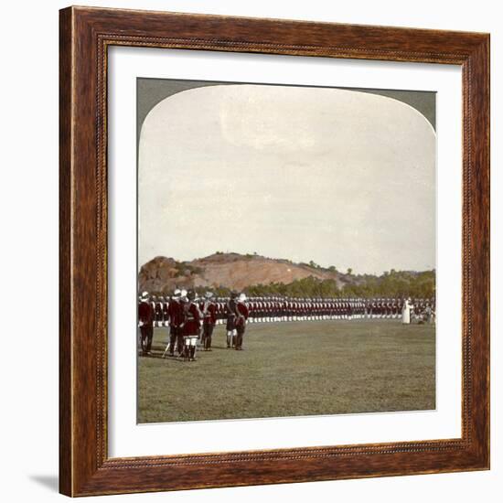 Receiving the Colours Inside the Square, India, 1900s-Underwood & Underwood-Framed Giclee Print