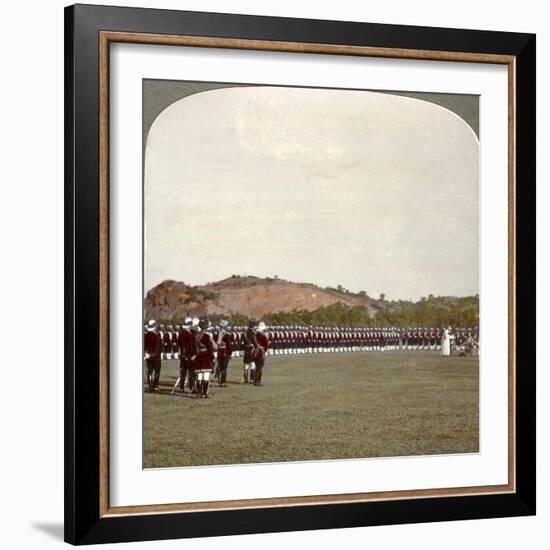 Receiving the Colours Inside the Square, India, 1900s-Underwood & Underwood-Framed Giclee Print