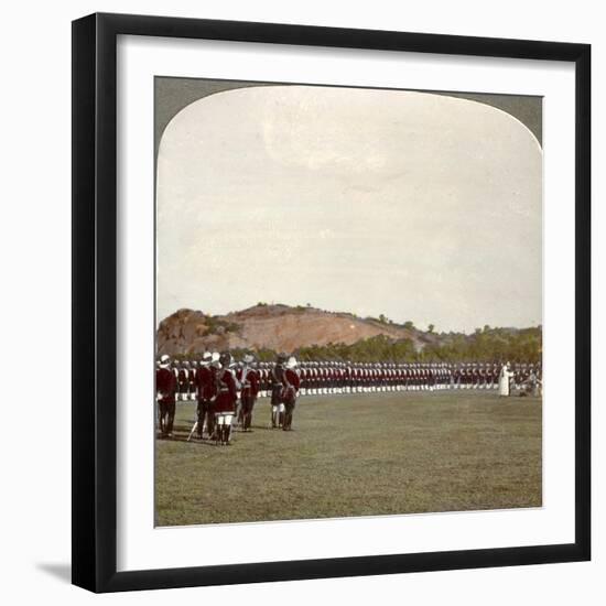 Receiving the Colours Inside the Square, India, 1900s-Underwood & Underwood-Framed Giclee Print