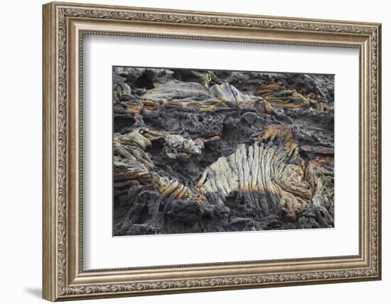 Recent Pahoehoe lava flow, Sullivan Bay, Santiago Island, Galapagos Islands, Ecuador.-Adam Jones-Framed Photographic Print