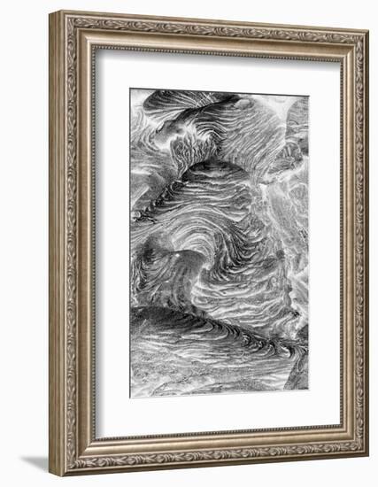 Recent Pahoehoe lava flow, Sullivan Bay, Santiago Island, Galapagos Islands, Ecuador.-Adam Jones-Framed Photographic Print