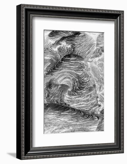 Recent Pahoehoe lava flow, Sullivan Bay, Santiago Island, Galapagos Islands, Ecuador.-Adam Jones-Framed Photographic Print