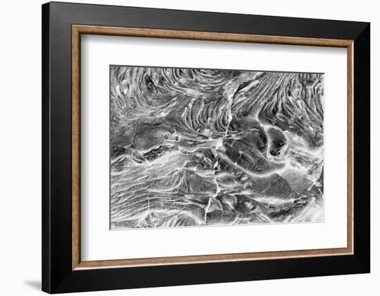 Recent Pahoehoe lava flow, Sullivan Bay, Santiago Island, Galapagos Islands, Ecuador.-Adam Jones-Framed Photographic Print