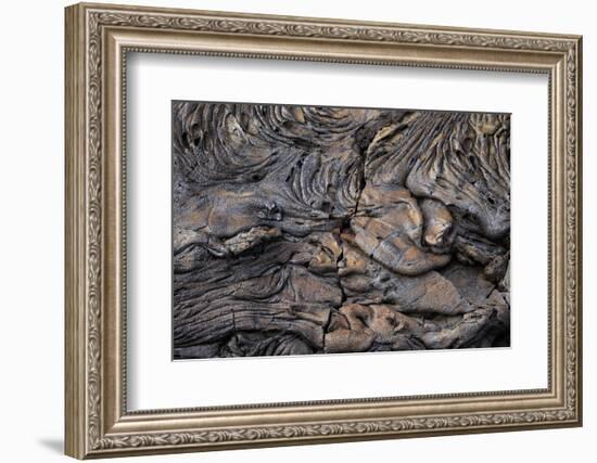 Recent Pahoehoe lava flow, Sullivan Bay, Santiago Island, Galapagos Islands, Ecuador.-Adam Jones-Framed Photographic Print