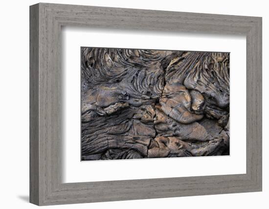 Recent Pahoehoe lava flow, Sullivan Bay, Santiago Island, Galapagos Islands, Ecuador.-Adam Jones-Framed Photographic Print