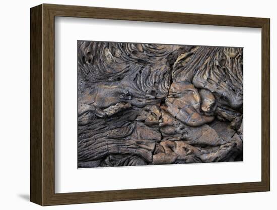 Recent Pahoehoe lava flow, Sullivan Bay, Santiago Island, Galapagos Islands, Ecuador.-Adam Jones-Framed Photographic Print