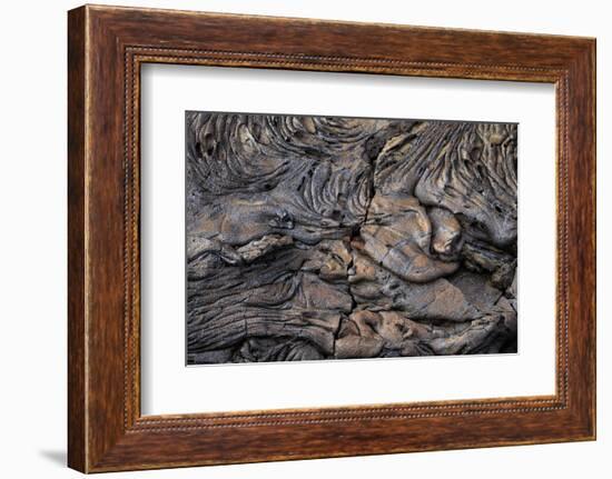 Recent Pahoehoe lava flow, Sullivan Bay, Santiago Island, Galapagos Islands, Ecuador.-Adam Jones-Framed Photographic Print