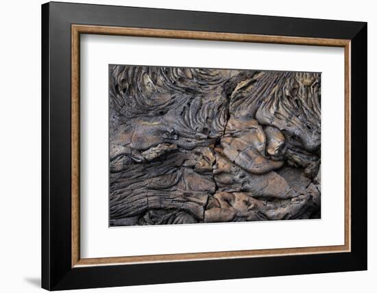 Recent Pahoehoe lava flow, Sullivan Bay, Santiago Island, Galapagos Islands, Ecuador.-Adam Jones-Framed Photographic Print