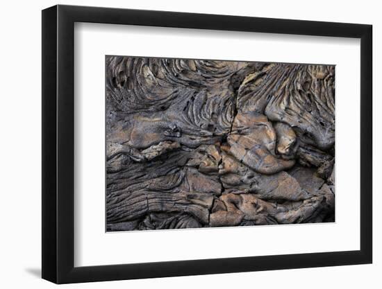 Recent Pahoehoe lava flow, Sullivan Bay, Santiago Island, Galapagos Islands, Ecuador.-Adam Jones-Framed Photographic Print