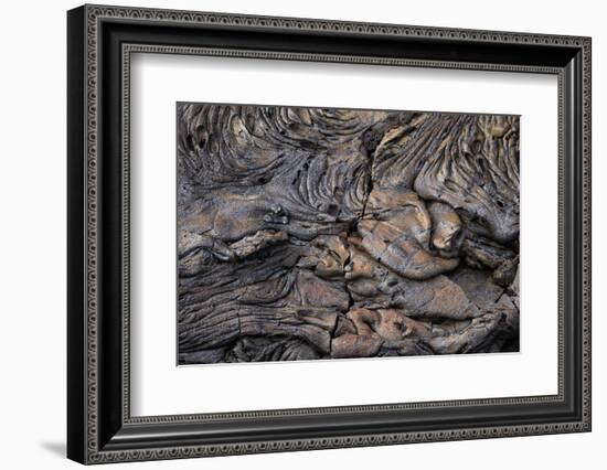 Recent Pahoehoe lava flow, Sullivan Bay, Santiago Island, Galapagos Islands, Ecuador.-Adam Jones-Framed Photographic Print