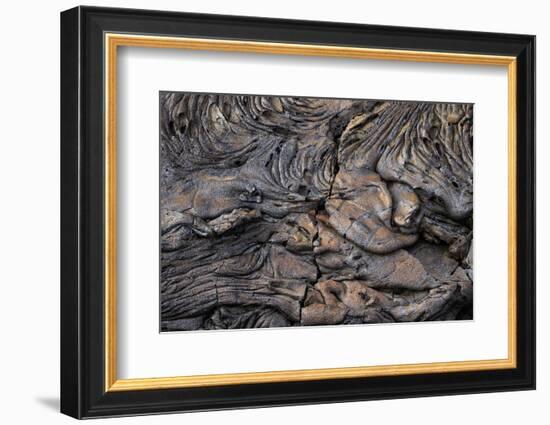 Recent Pahoehoe lava flow, Sullivan Bay, Santiago Island, Galapagos Islands, Ecuador.-Adam Jones-Framed Photographic Print