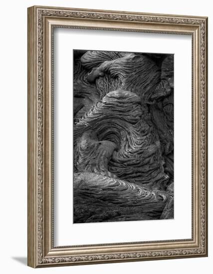 Recent Pahoehoe lava flow, Sullivan Bay, Santiago Island, Galapagos Islands, Ecuador.-Adam Jones-Framed Photographic Print