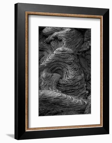 Recent Pahoehoe lava flow, Sullivan Bay, Santiago Island, Galapagos Islands, Ecuador.-Adam Jones-Framed Photographic Print