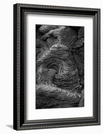 Recent Pahoehoe lava flow, Sullivan Bay, Santiago Island, Galapagos Islands, Ecuador.-Adam Jones-Framed Photographic Print