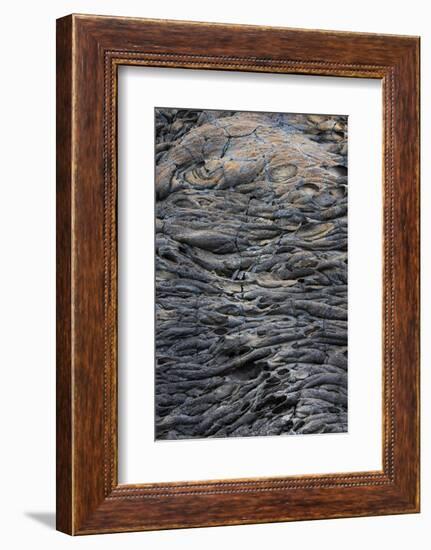 Recent Pahoehoe lava flow, Sullivan Bay, Santiago Island, Galapagos Islands, Ecuador.-Adam Jones-Framed Photographic Print