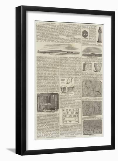 Recent Researches in Babylonia-null-Framed Giclee Print