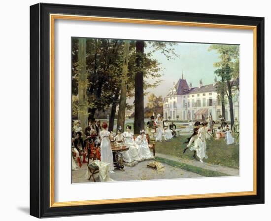 Reception at Malmaison, 1802-Francois Flameng-Framed Giclee Print