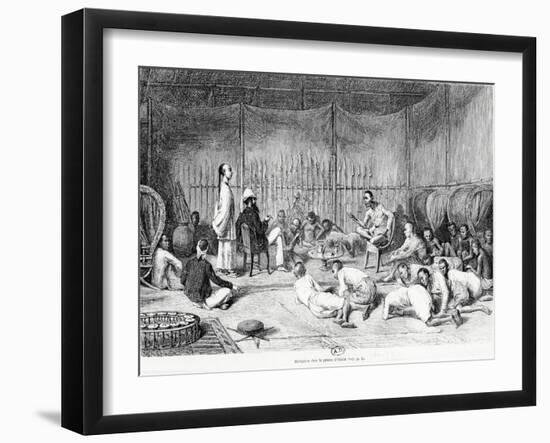 Reception by the Prince of Oubon, Laos, 1877-Louis Delaporte-Framed Giclee Print