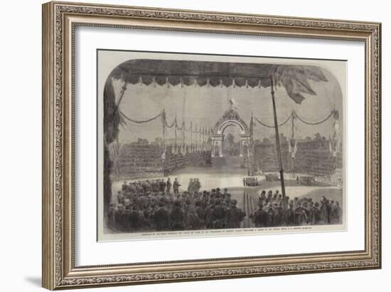 Reception of His Royal Highness the Prince of Wales by the Inhabitants of Toronto, Canada West-George Henry Andrews-Framed Giclee Print