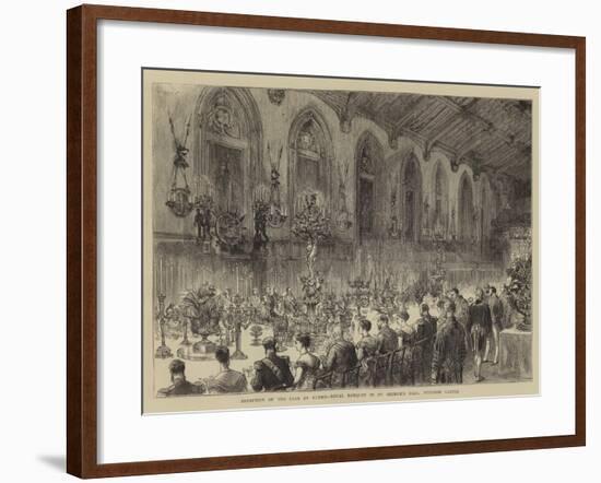 Reception of the Czar of Russia, Royal Banquet in St George's Hall, Windsor Castle-null-Framed Giclee Print