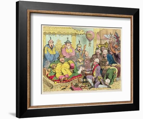 Reception of the Diplomatique and His Suite at the Court of Pekin, c.1793-James Gillray-Framed Giclee Print