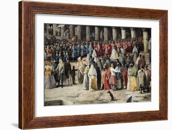 Reception of the French Ambassador in Venice, 1726-1727-Canaletto-Framed Giclee Print