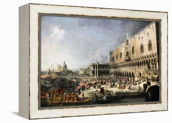 Reception of the French Ambassador in Venice, 1726-1727-Canaletto-Framed Premier Image Canvas