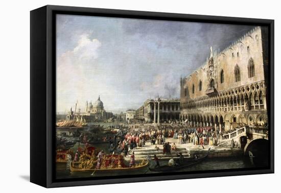 Reception of the French Ambassador in Venice, 1726-1727-Canaletto-Framed Premier Image Canvas