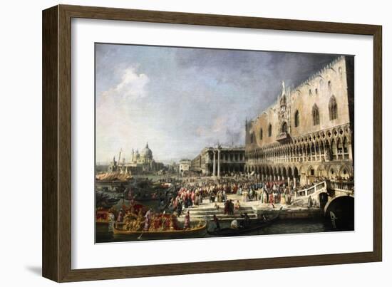 Reception of the French Ambassador in Venice, 1726-1727-Canaletto-Framed Giclee Print