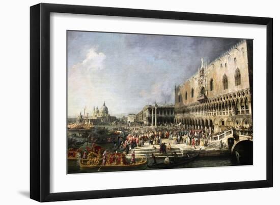 Reception of the French Ambassador in Venice, 1726-1727-Canaletto-Framed Giclee Print