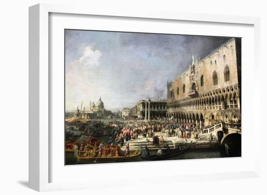 Reception of the French Ambassador in Venice, 1726-1727-Canaletto-Framed Giclee Print